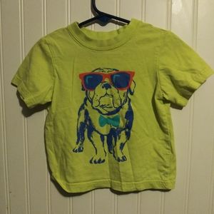 Yellow graphic short sleeve tee shirt